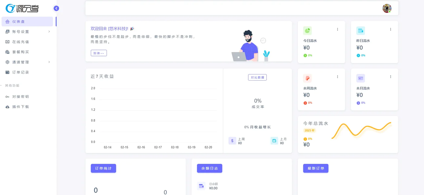 04 商户前台仪表盘