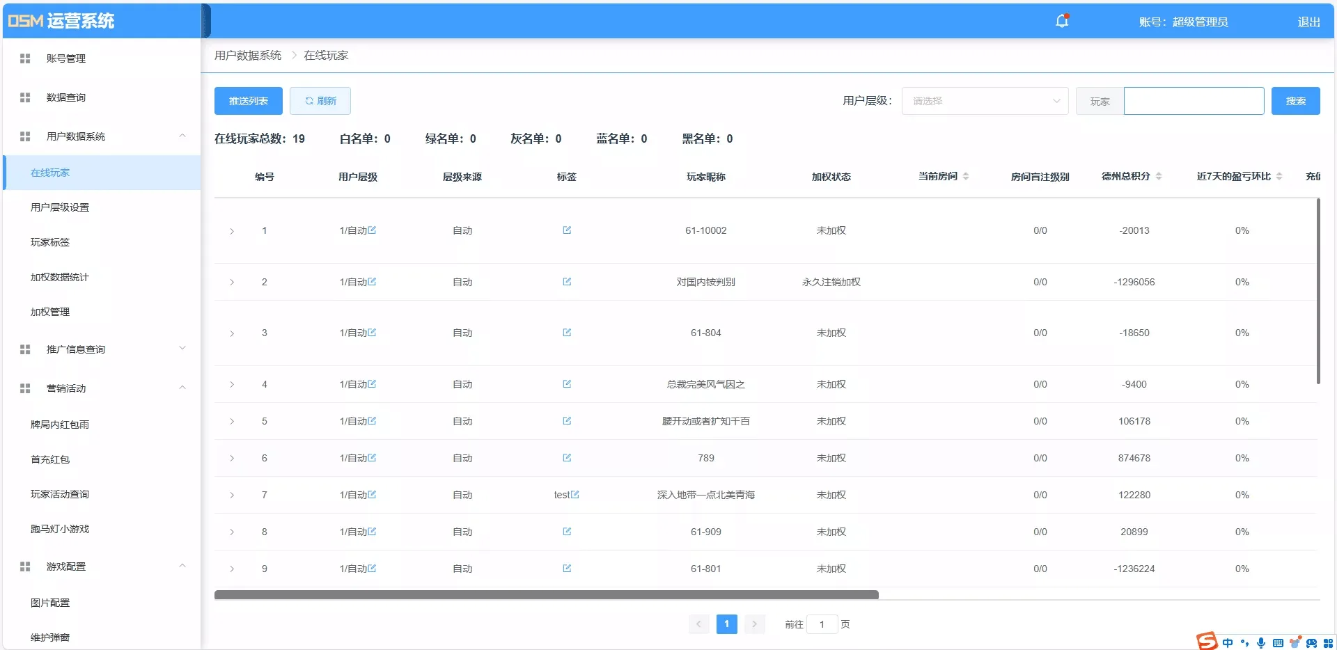 14 后台在线玩家管理