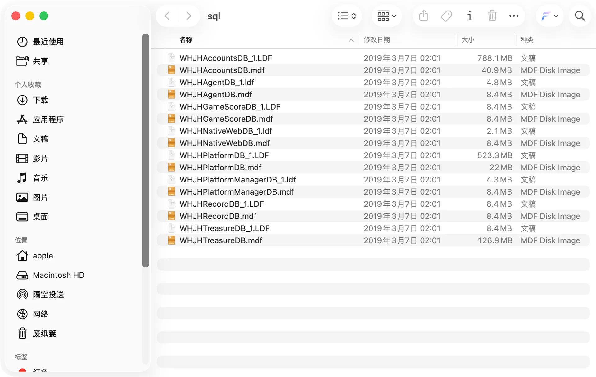 万利真金棋牌 SQLServer八大数据库